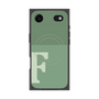 プレミアムスクエアケース with MagSafe［ オリジナル - initial two tone - F green ］