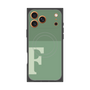 プレミアムスクエアケース with MagSafe［ オリジナル - initial two tone - F green ］