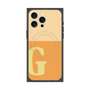 プレミアムスクエアケース with MagSafe［ オリジナル - initial two tone - G orange ］