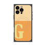 プレミアムスクエアケース with MagSafe［ オリジナル - initial two tone - G orange ］