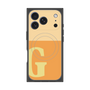 プレミアムスクエアケース with MagSafe［ オリジナル - initial two tone - G orange ］