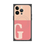 プレミアムスクエアケース with MagSafe［ オリジナル - initial two tone - G pink ］