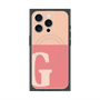 プレミアムスクエアケース with MagSafe［ オリジナル - initial two tone - G pink ］