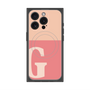 プレミアムスクエアケース with MagSafe［ オリジナル - initial two tone - G pink ］