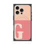 プレミアムスクエアケース with MagSafe［ オリジナル - initial two tone - G pink ］