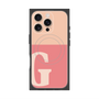 プレミアムスクエアケース with MagSafe［ オリジナル - initial two tone - G pink ］