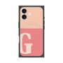 プレミアムスクエアケース with MagSafe［ オリジナル - initial two tone - G pink ］