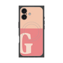 プレミアムスクエアケース with MagSafe［ オリジナル - initial two tone - G pink ］