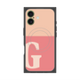 プレミアムスクエアケース with MagSafe［ オリジナル - initial two tone - G pink ］