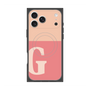 プレミアムスクエアケース with MagSafe［ オリジナル - initial two tone - G pink ］