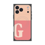 プレミアムスクエアケース with MagSafe［ オリジナル - initial two tone - G pink ］