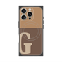 プレミアムスクエアケース with MagSafe［ オリジナル - initial two tone - G brown ］