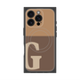 プレミアムスクエアケース with MagSafe［ オリジナル - initial two tone - G brown ］