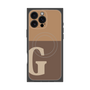 プレミアムスクエアケース with MagSafe［ オリジナル - initial two tone - G brown ］
