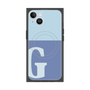 プレミアムスクエアケース with MagSafe［ オリジナル - initial two tone - G blue ］