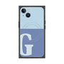 プレミアムスクエアケース with MagSafe［ オリジナル - initial two tone - G blue ］