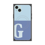 プレミアムスクエアケース with MagSafe［ オリジナル - initial two tone - G blue ］
