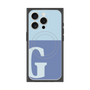 プレミアムスクエアケース with MagSafe［ オリジナル - initial two tone - G blue ］