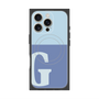 プレミアムスクエアケース with MagSafe［ オリジナル - initial two tone - G blue ］