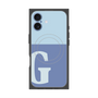 プレミアムスクエアケース with MagSafe［ オリジナル - initial two tone - G blue ］