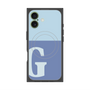プレミアムスクエアケース with MagSafe［ オリジナル - initial two tone - G blue ］