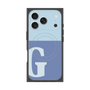 プレミアムスクエアケース with MagSafe［ オリジナル - initial two tone - G blue ］