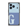 プレミアムスクエアケース with MagSafe［ オリジナル - initial two tone - G blue ］