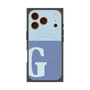 プレミアムスクエアケース with MagSafe［ オリジナル - initial two tone - G blue ］