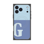 プレミアムスクエアケース with MagSafe［ オリジナル - initial two tone - G blue ］