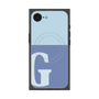 プレミアムスクエアケース with MagSafe［ オリジナル - initial two tone - G blue ］
