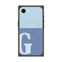 プレミアムスクエアケース with MagSafe［ オリジナル - initial two tone - G blue ］