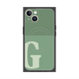 プレミアムスクエアケース with MagSafe［ オリジナル - initial two tone - G green ］