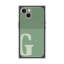 プレミアムスクエアケース with MagSafe［ オリジナル - initial two tone - G green ］