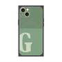 プレミアムスクエアケース with MagSafe［ オリジナル - initial two tone - G green ］