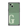 プレミアムスクエアケース with MagSafe［ オリジナル - initial two tone - G green ］