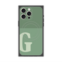 プレミアムスクエアケース with MagSafe［ オリジナル - initial two tone - G green ］