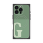 プレミアムスクエアケース with MagSafe［ オリジナル - initial two tone - G green ］