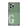 プレミアムスクエアケース with MagSafe［ オリジナル - initial two tone - G green ］