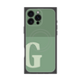 プレミアムスクエアケース with MagSafe［ オリジナル - initial two tone - G green ］