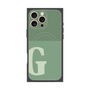 プレミアムスクエアケース with MagSafe［ オリジナル - initial two tone - G green ］