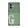 プレミアムスクエアケース with MagSafe［ オリジナル - initial two tone - G green ］
