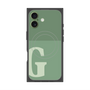 プレミアムスクエアケース with MagSafe［ オリジナル - initial two tone - G green ］