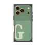 プレミアムスクエアケース with MagSafe［ オリジナル - initial two tone - G green ］