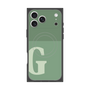 プレミアムスクエアケース with MagSafe［ オリジナル - initial two tone - G green ］