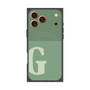 プレミアムスクエアケース with MagSafe［ オリジナル - initial two tone - G green ］