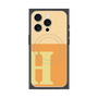 プレミアムスクエアケース with MagSafe［ オリジナル - initial two tone - H orange ］