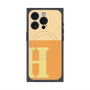 プレミアムスクエアケース with MagSafe［ オリジナル - initial two tone - H orange ］