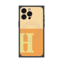 プレミアムスクエアケース with MagSafe［ オリジナル - initial two tone - H orange ］