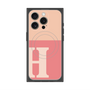 プレミアムスクエアケース with MagSafe［ オリジナル - initial two tone - H pink ］
