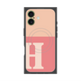 プレミアムスクエアケース with MagSafe［ オリジナル - initial two tone - H pink ］